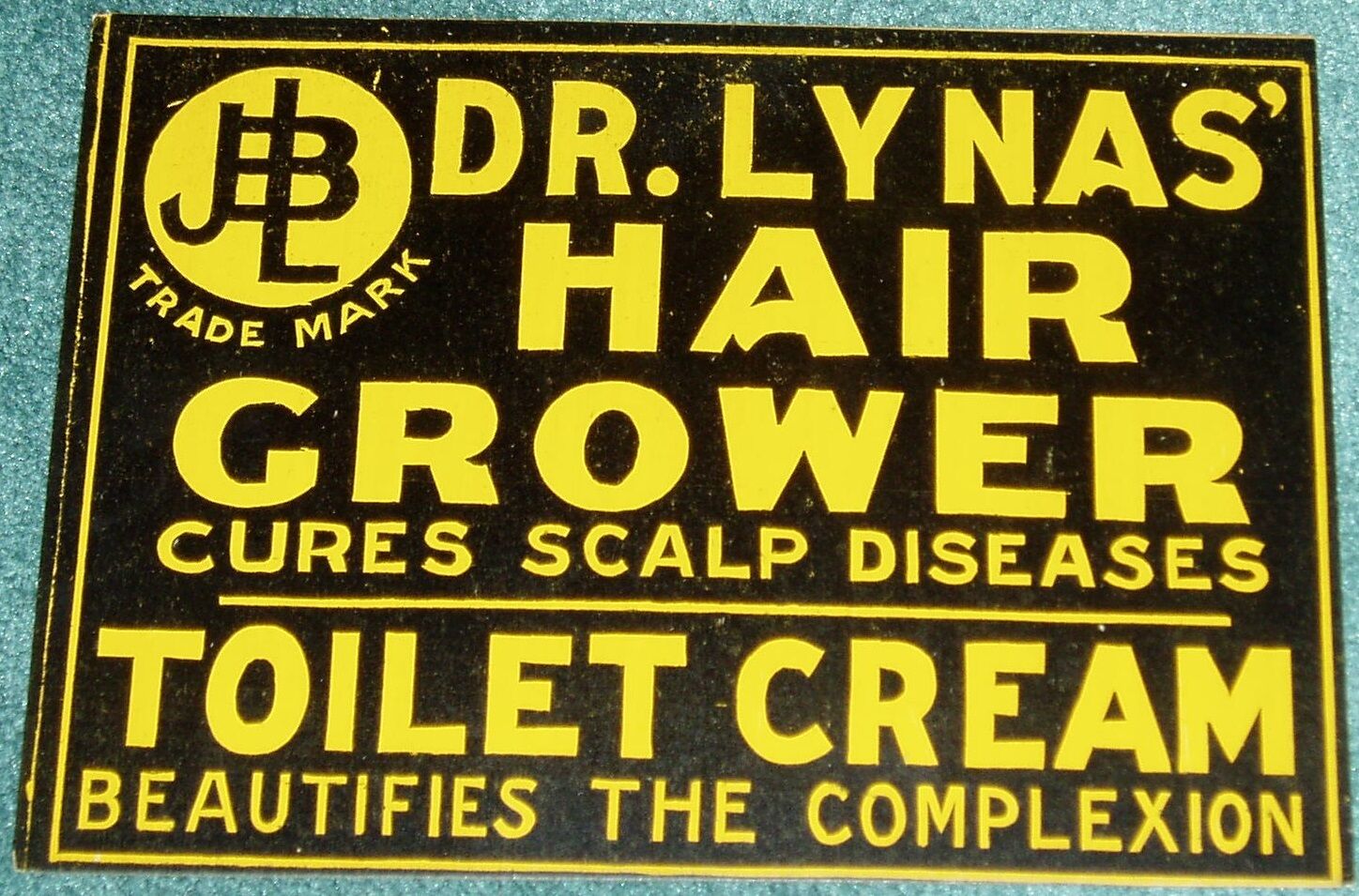 COUNTRY STORE DR. LYNAS\' HAIR GROWER EARLY 1900\'s QUACK MEDICINE SIGN