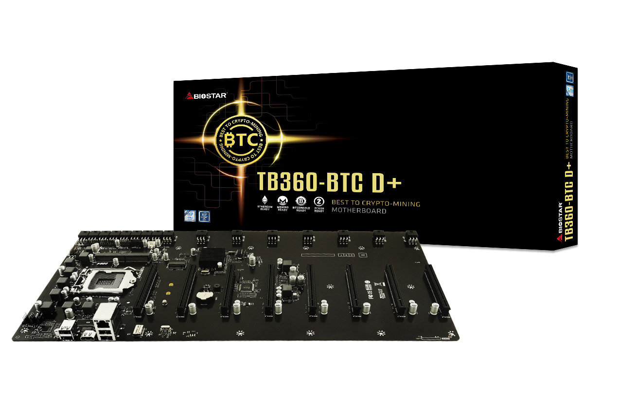 Biostar TB360-BTC D+ LGA1151 SODIMM DDR4 8 GPU Support GPU Mining Motherboard