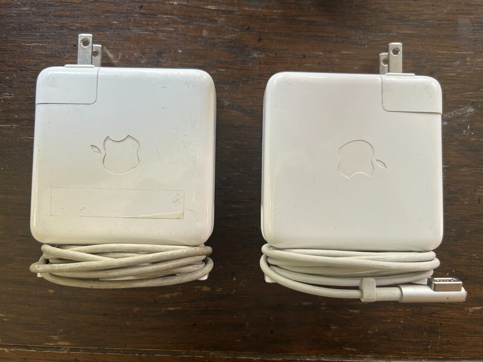 LOT OF TWO (2) APPLE 85W A1343 MAGSAFE POWER ADAPTER USA Geniune used working