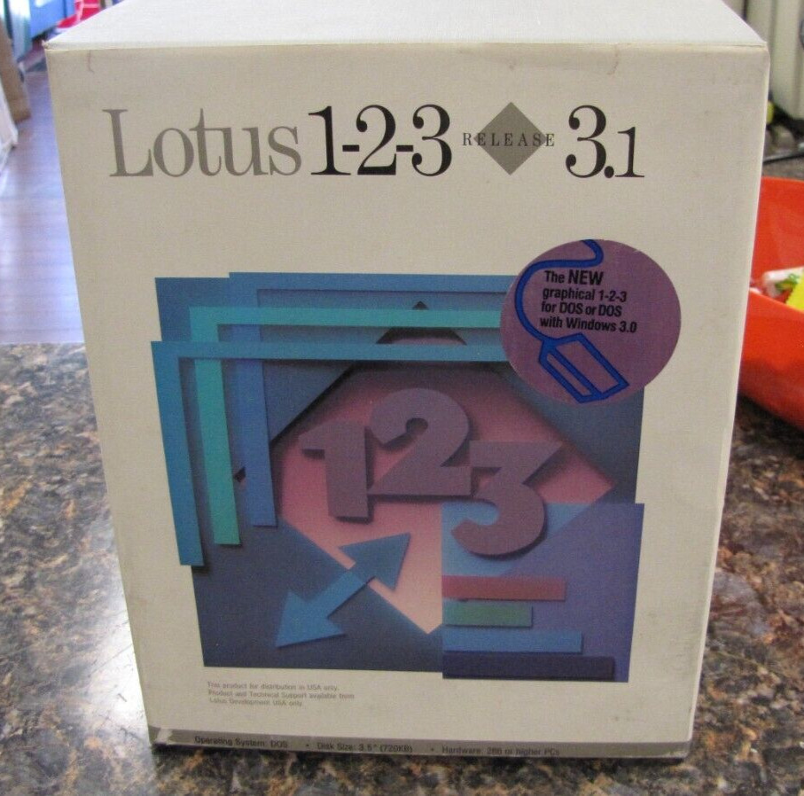 Vintage Lotus 1-2-3 Release 3.1 for DOS or DOS with Windows - CG28