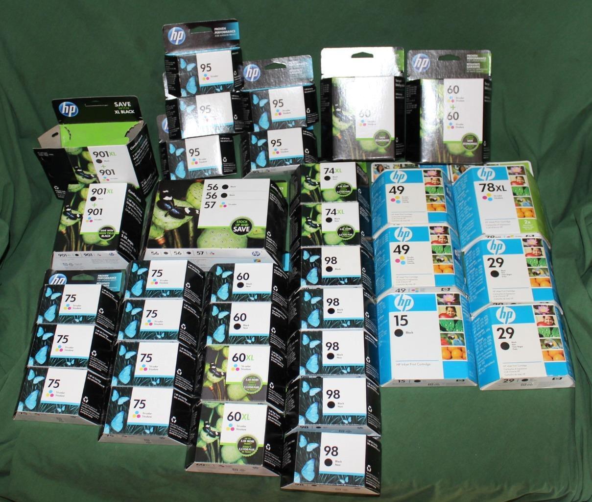 Lot of 34 Genuine HP Ink, New, Sealed, all expired