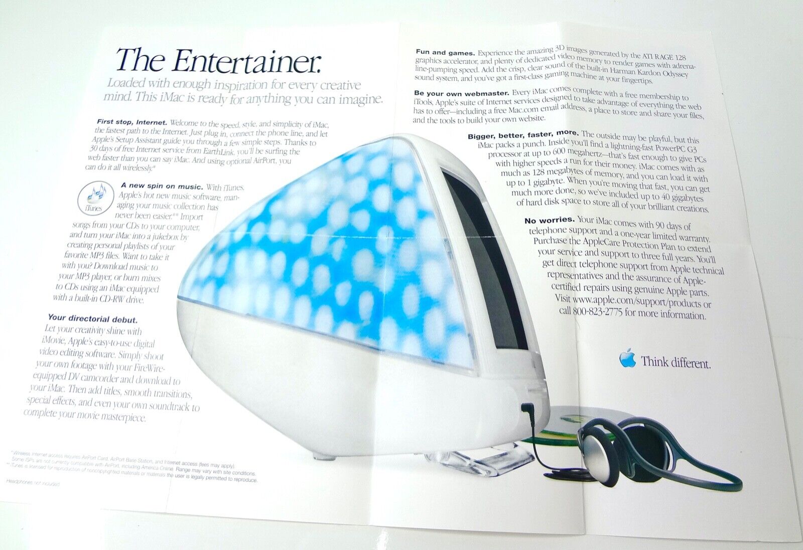Apple iMac G3 SPECIAL EDITION . Marketing Brochure Flyer . RARE TO FIND . SUPERB