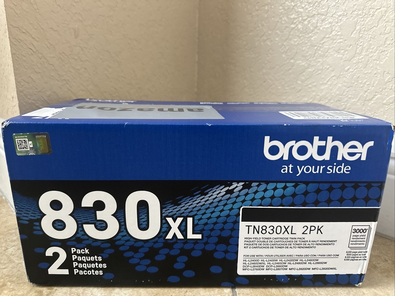 Brother TN-830XL High Yiled Black toner cartridge – Twin Pack – TN830XL2PK