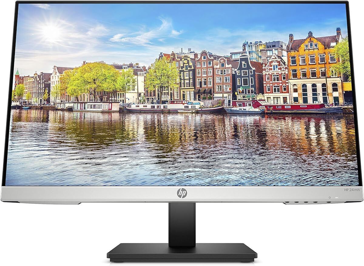 HP 24mh FHD Computer Monitor with 23.8-Inch IPS Display,Built-In Speakers, 1080p