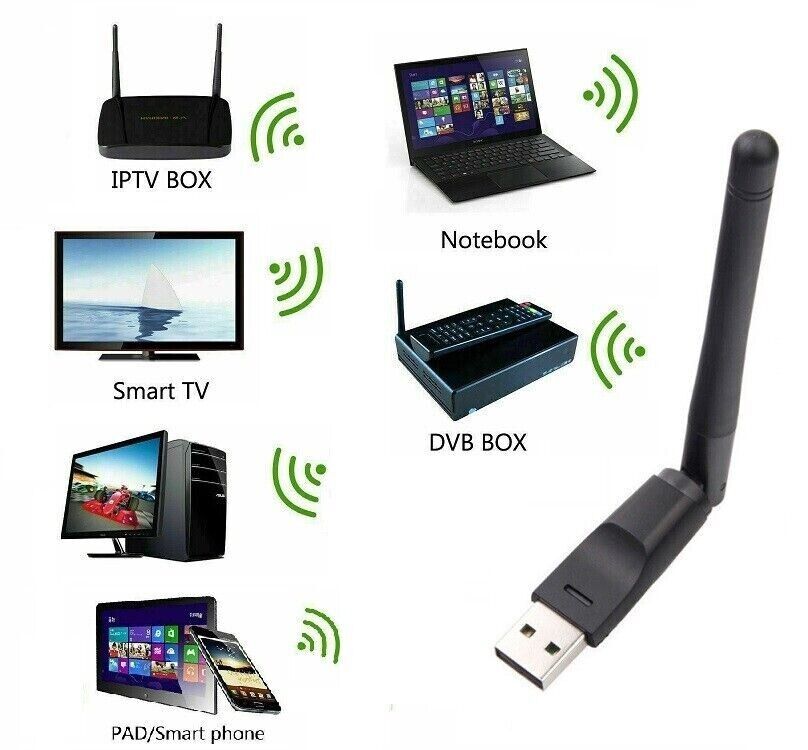 Computer wireless network card 150m USB receiver portable WiFi receiver RT5370