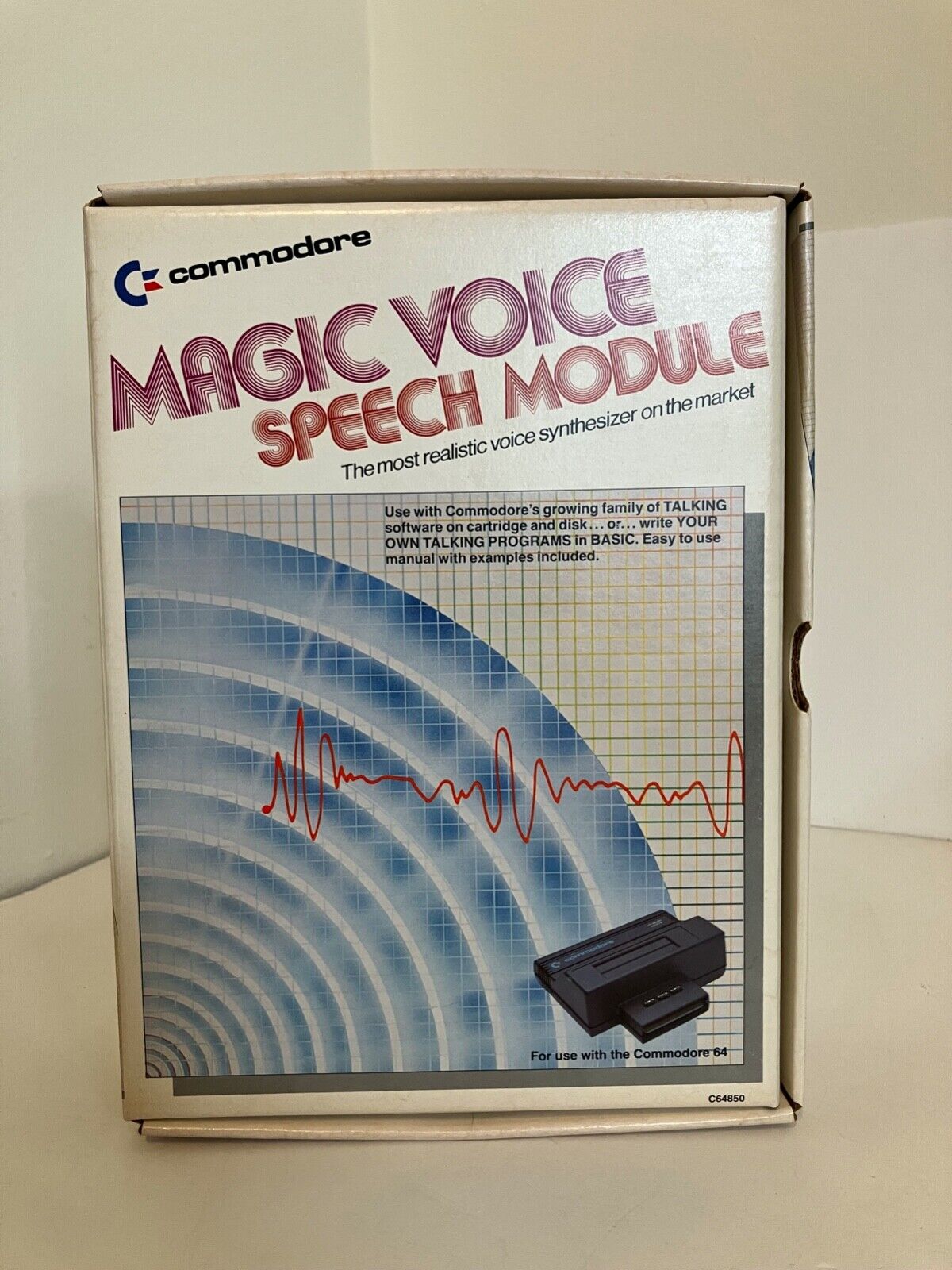 Commodore 64 Magic Voice Speech Module With Box Cable And Manual As Is Untested