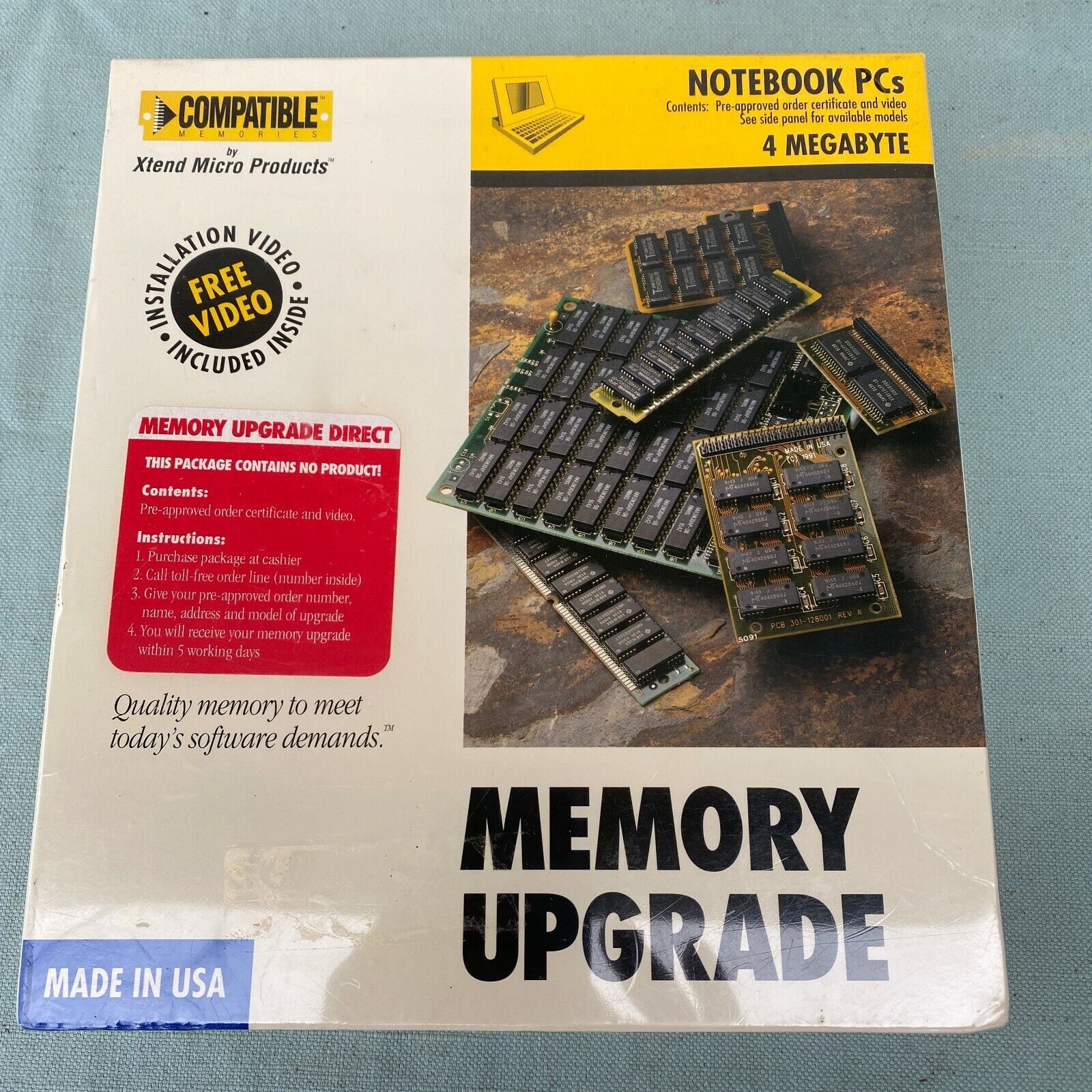 New Unopened Notebook PC Memory Upgrade 4MB Apple Compaq IBM HP Epson Toshiba TI