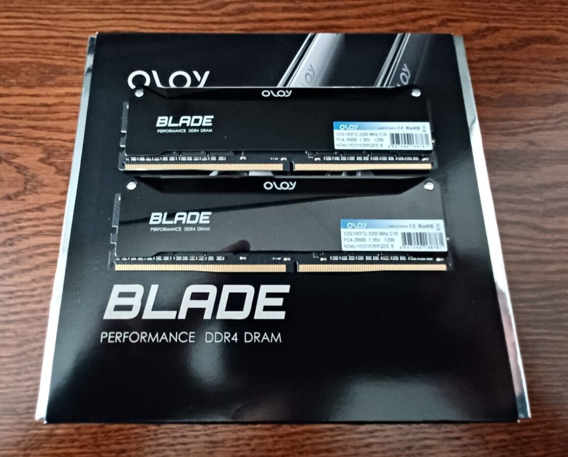 OLOy Blade 32GB (2 x 16GB) DDR4 3200 CAS 16 Micron - ND4U1632162BRQDE - WORKING