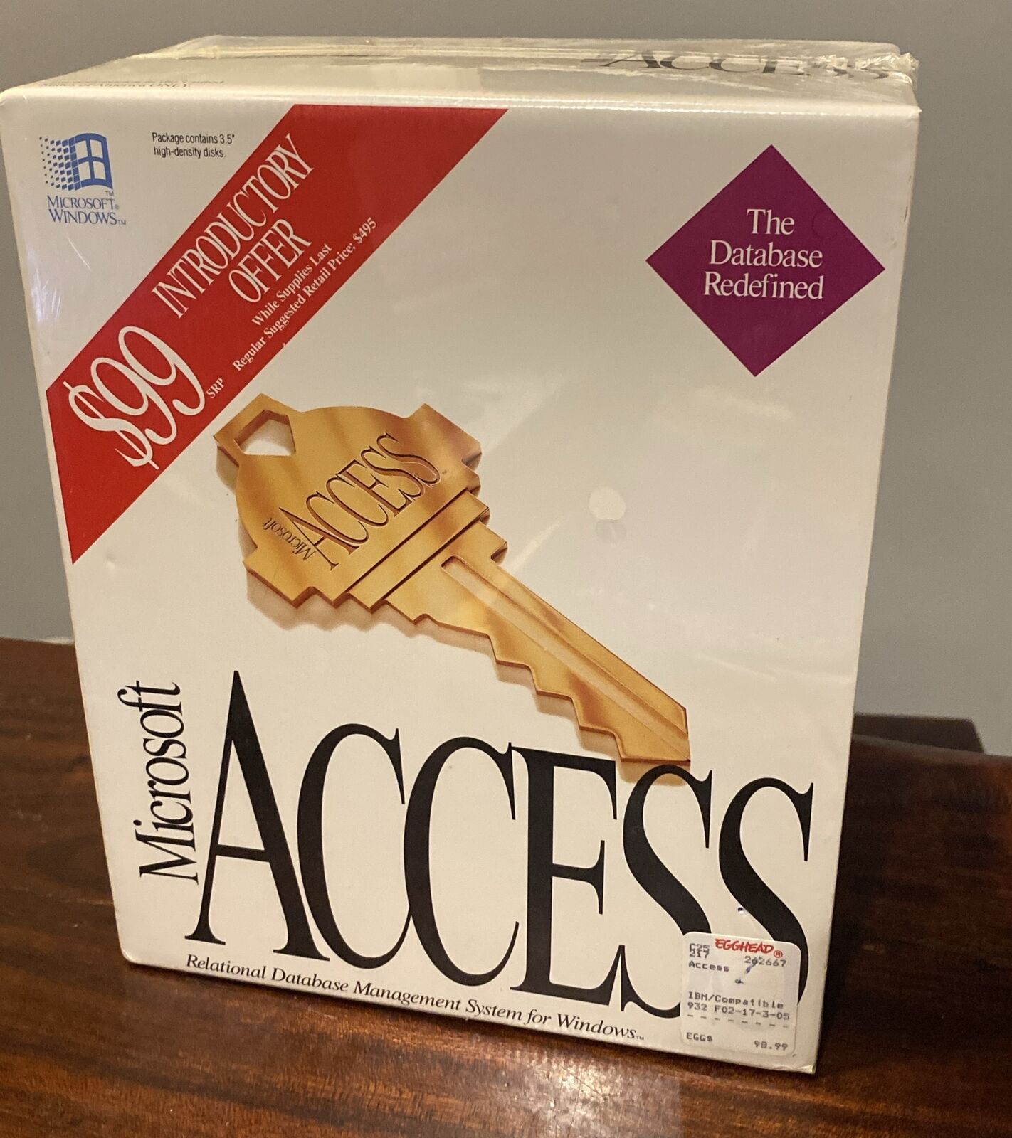 Vintage 1992 Microsoft Access v1.00 DBMS Software Windows 3.5” Floppy Sealed