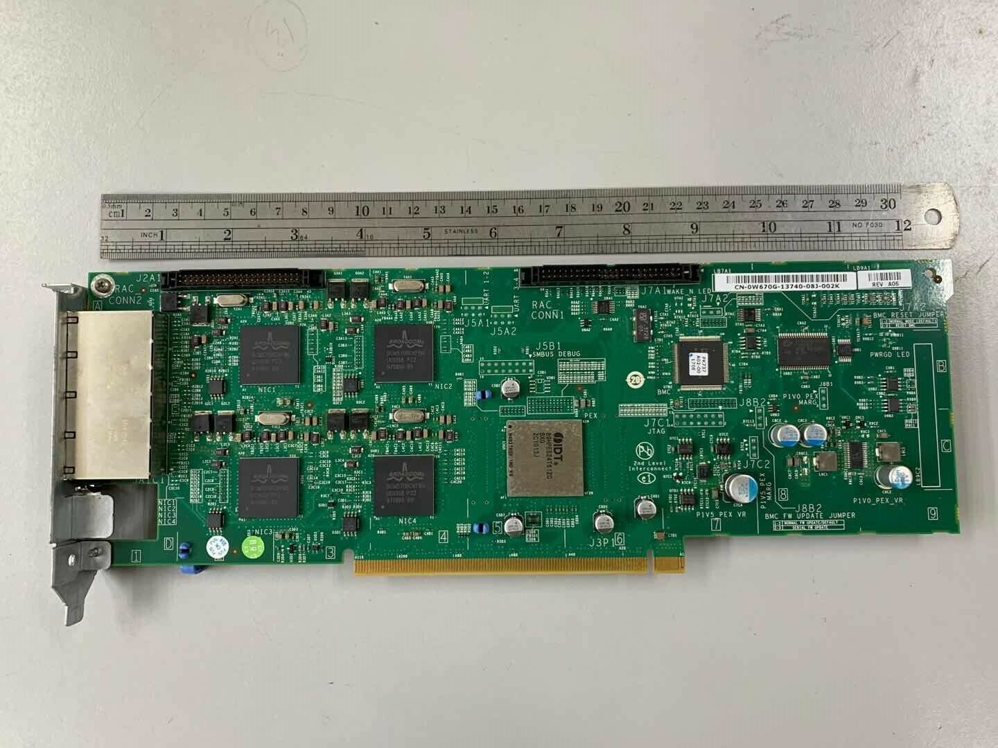 Dell PowerEdge PE R900 4-Port Pci-E Gigabit Network Card NIC Riser Board