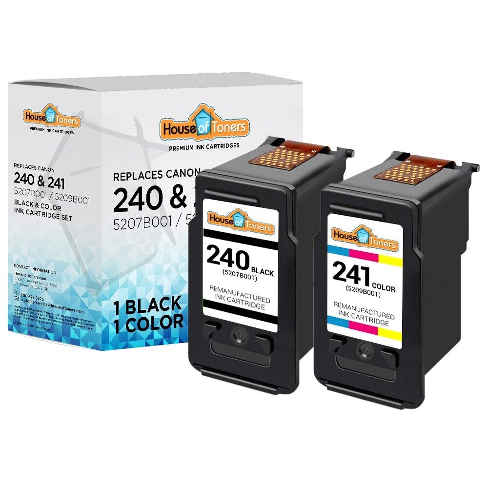 2-pk PG-240 CL-241 Ink Cartridge for Canon PIXMA MG and MX Series