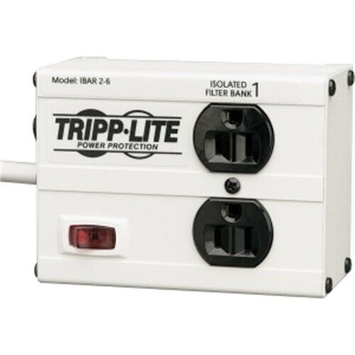 Tripp Lite Isobar Surge Protector Metal 2 Outlet 6\' Cord 1410 Joules