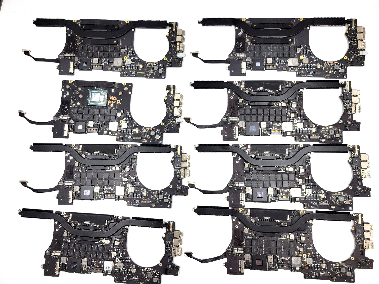 Lot of eight Macbook Pro A1398 2013/2014 Motherboards NON FUNCTIONAL PARTS ONLY