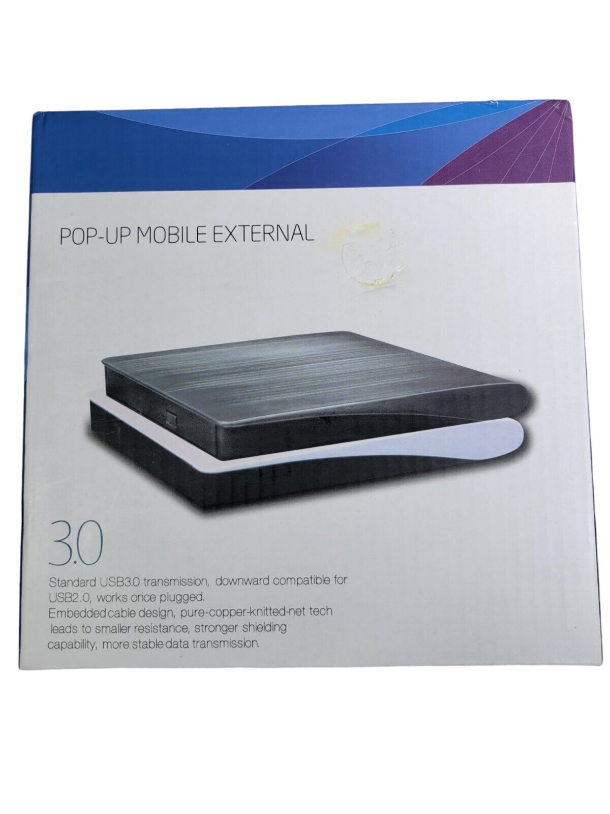 Pop-up Mobile External USB 3.0 Portable DVD-RW Drive CB-31005 NIB