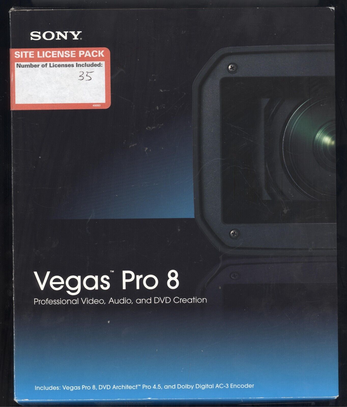 Sony Vegas Pro 8 - 35 user site license Original box and software, Rare