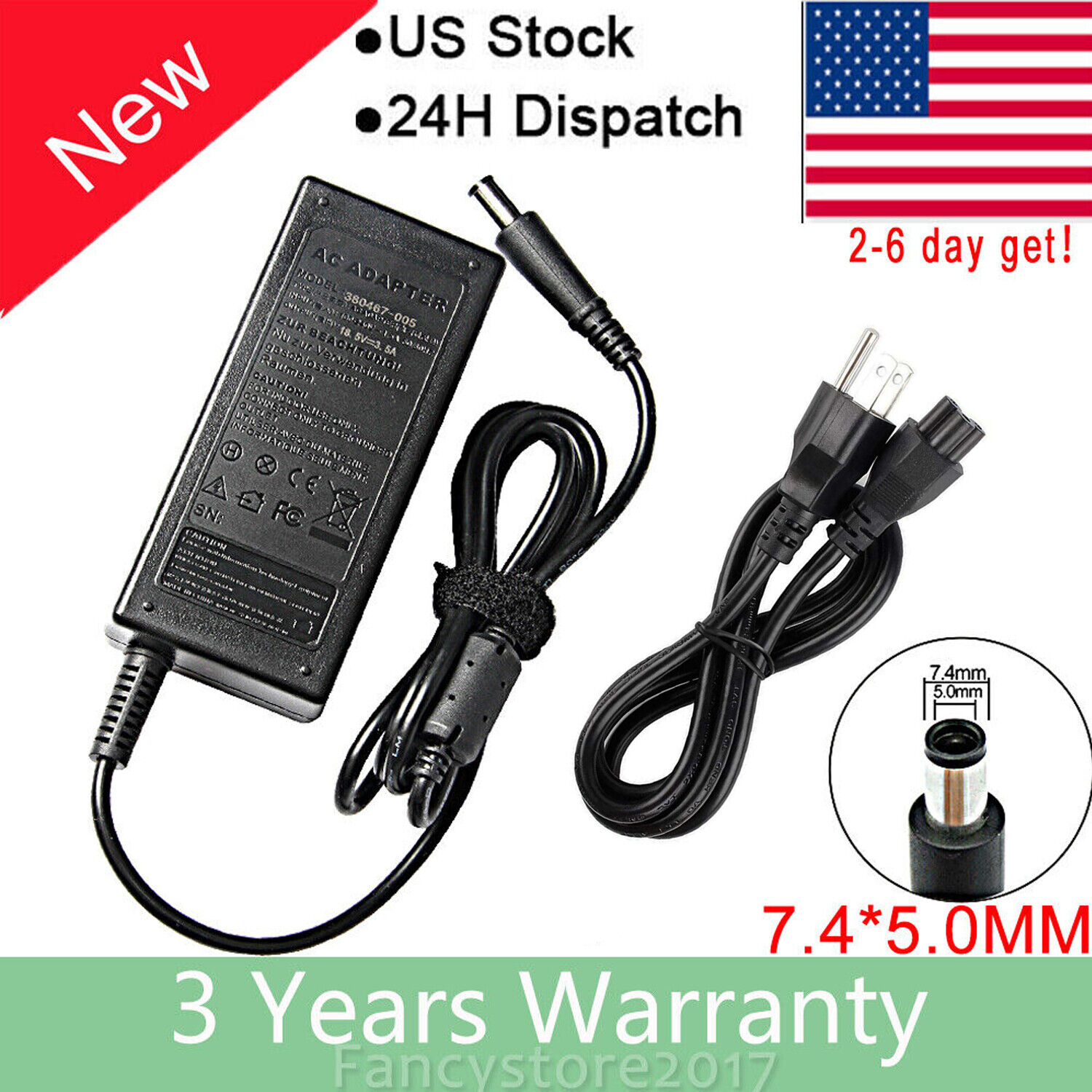 AC Adapter For HP 2000-219DX 2000-224CA Notebook PC Charger Power Supply Cord FS