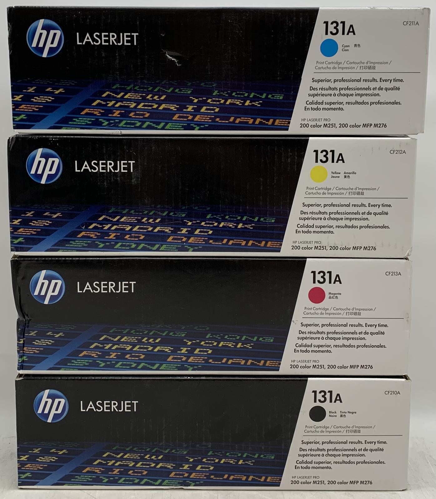 Set of 4 HP LaserJet 131A Black Magenta Yellow Cyan Toner Print Cartridges