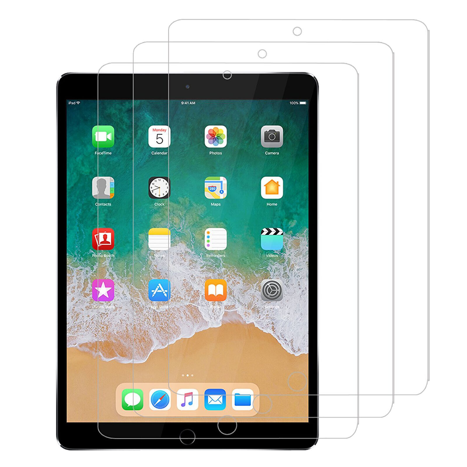 3 Pcs Screen Protector for New iPad 9.7 (2018/2017) / iPad Air, Smudge-Resistant