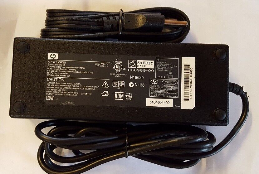 HP 350221-001 18.5V 6.5A 120W Genuine Original AC Power Adapter Charger
