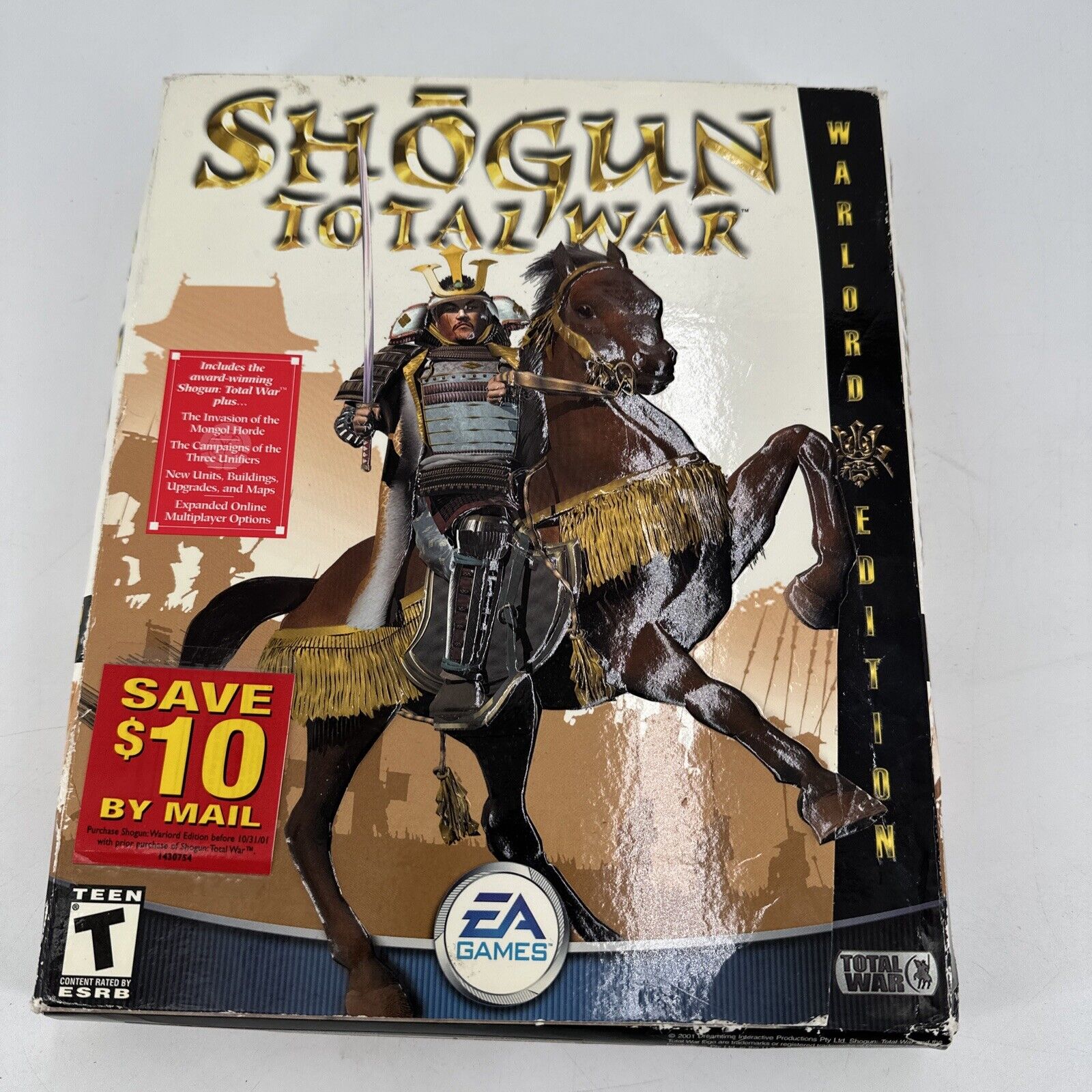 Big Box - Shogun: Total War - Warlord Edition (PC, 2001) - Complete CD