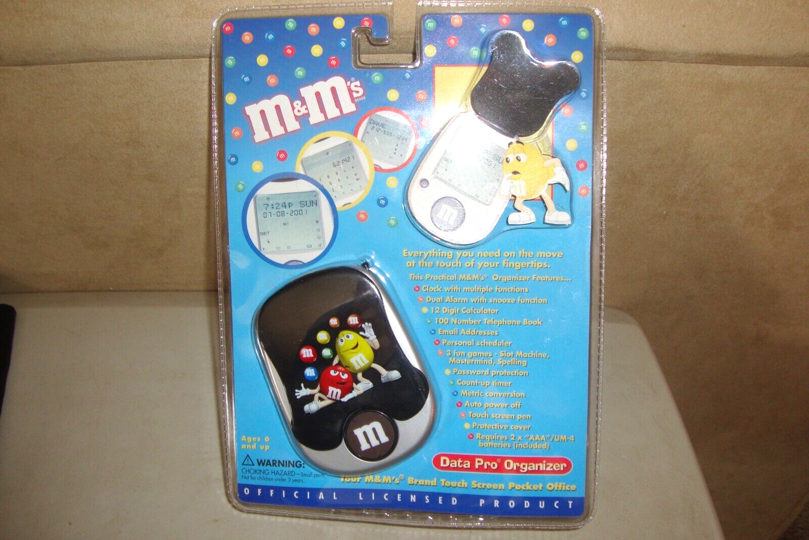 M&M's Data Pro Organizer Touch Screen With Pen Vintage RARE FIND NEW SEALED