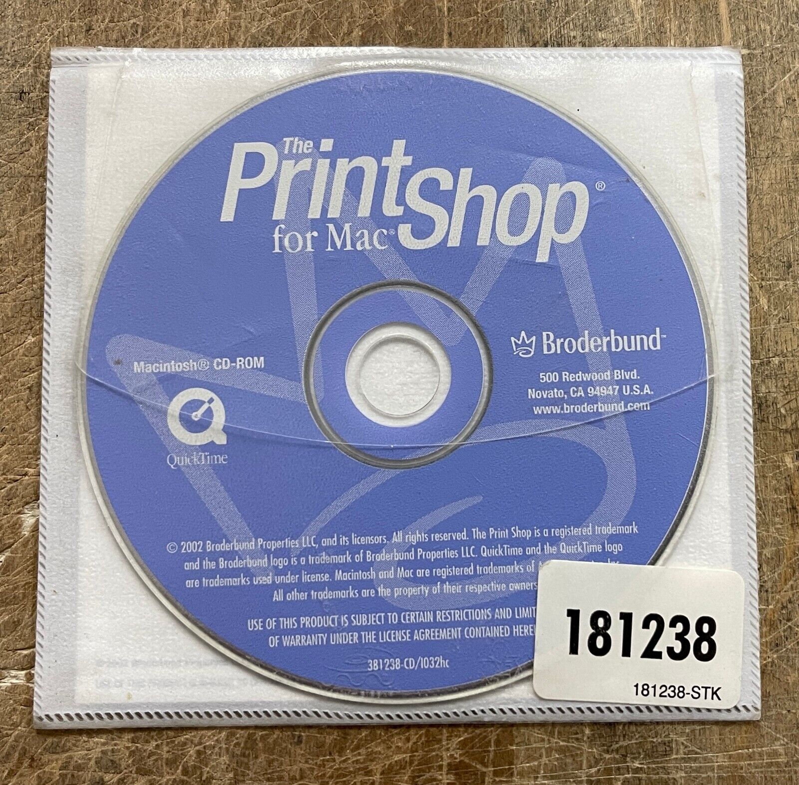 Broderbund The Print Shop for Mac on CD-ROM from 2002