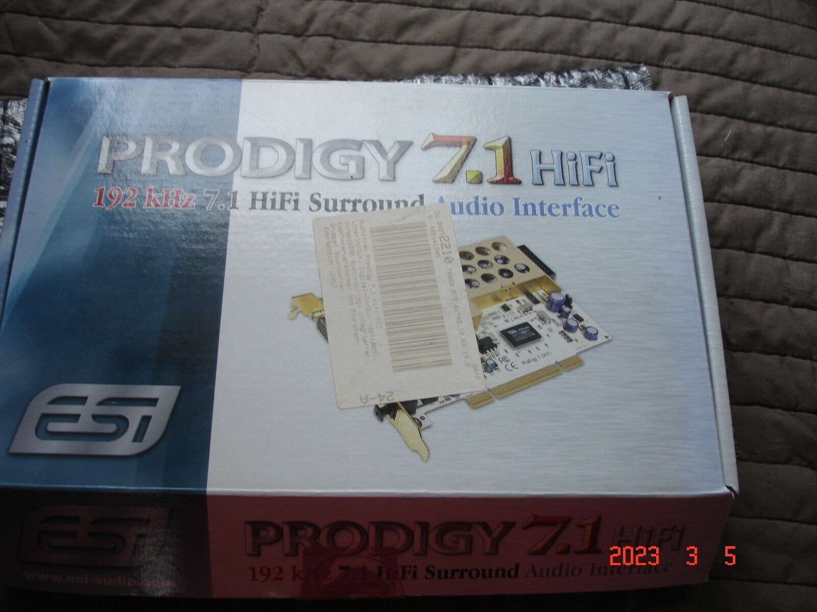 Professional audiophile class  PCI    sound card: ESI PRODIGY 7.1 Hi-Fi.   RARE