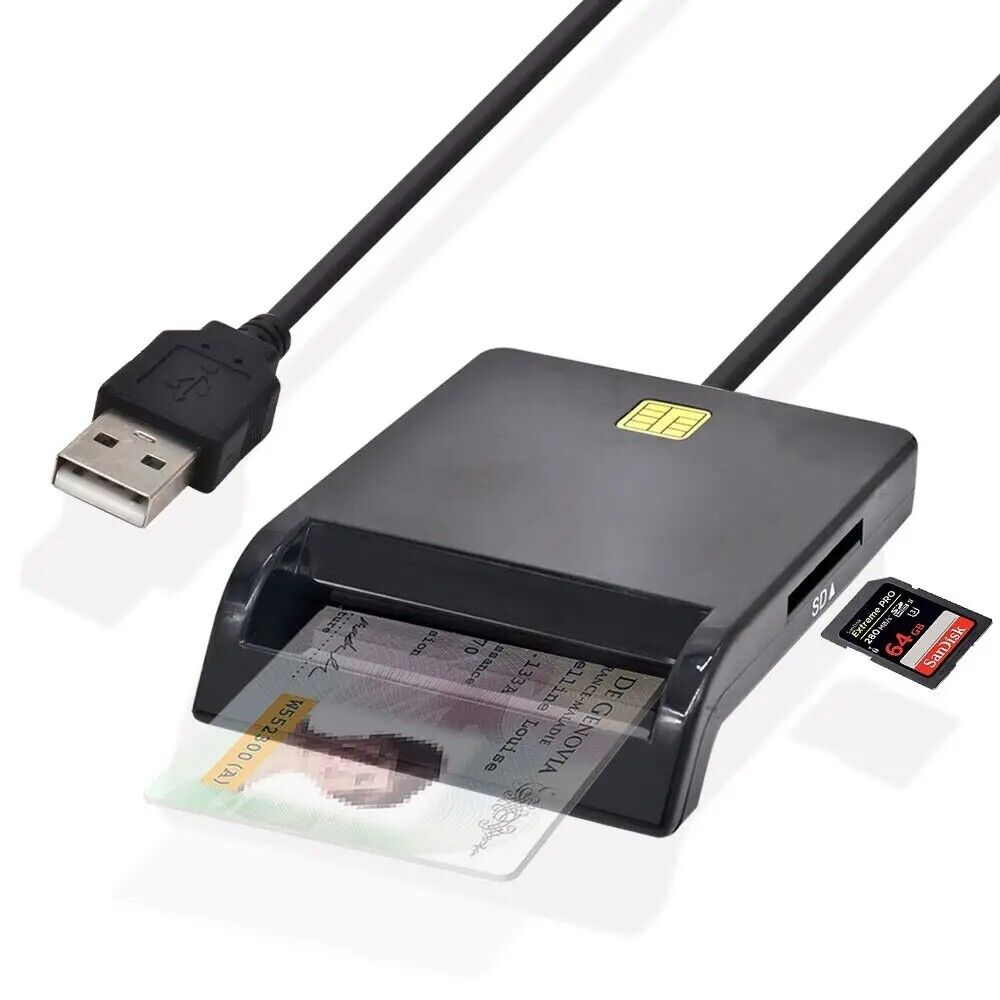 X02 USB SIM Smart CardReader For Bank Card IC/ID EMV SD TF MMC USB-CCID ISO 7816