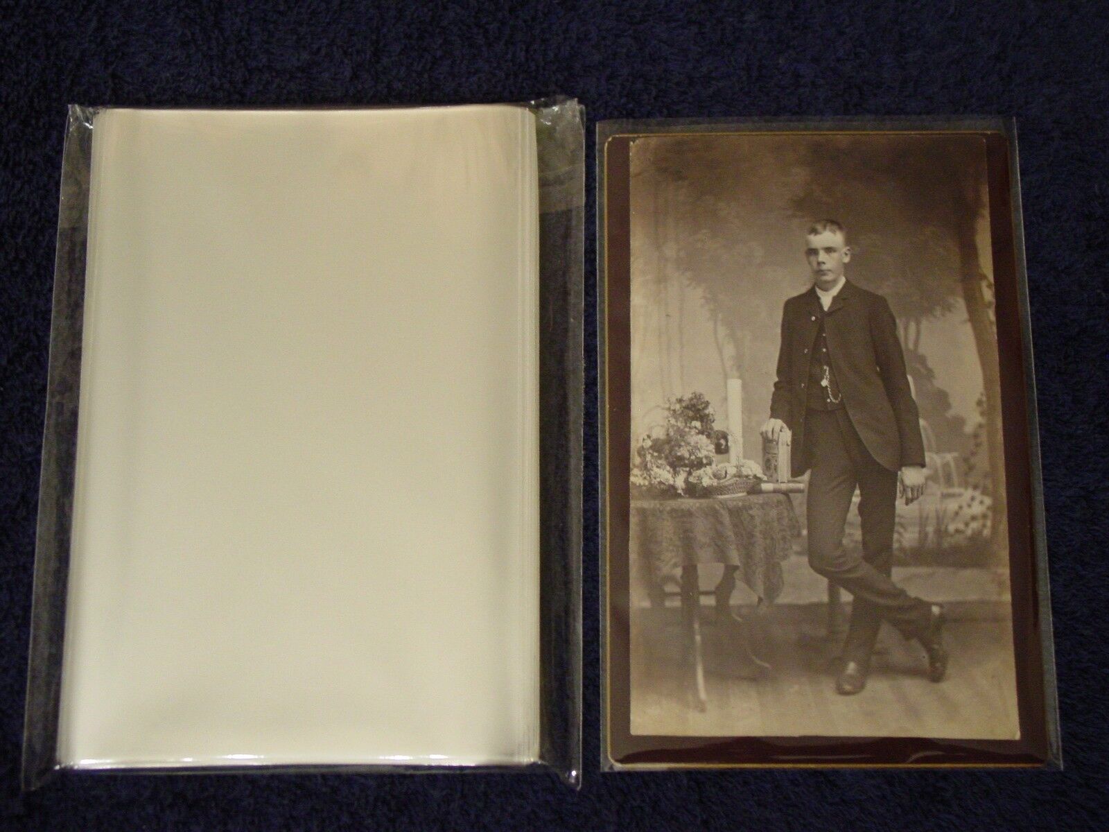 100 CABINET CARD Cab Photo SLEEVES Pack/Lot ARCHIVAL SAFE Quality 1.5 Mil Poly