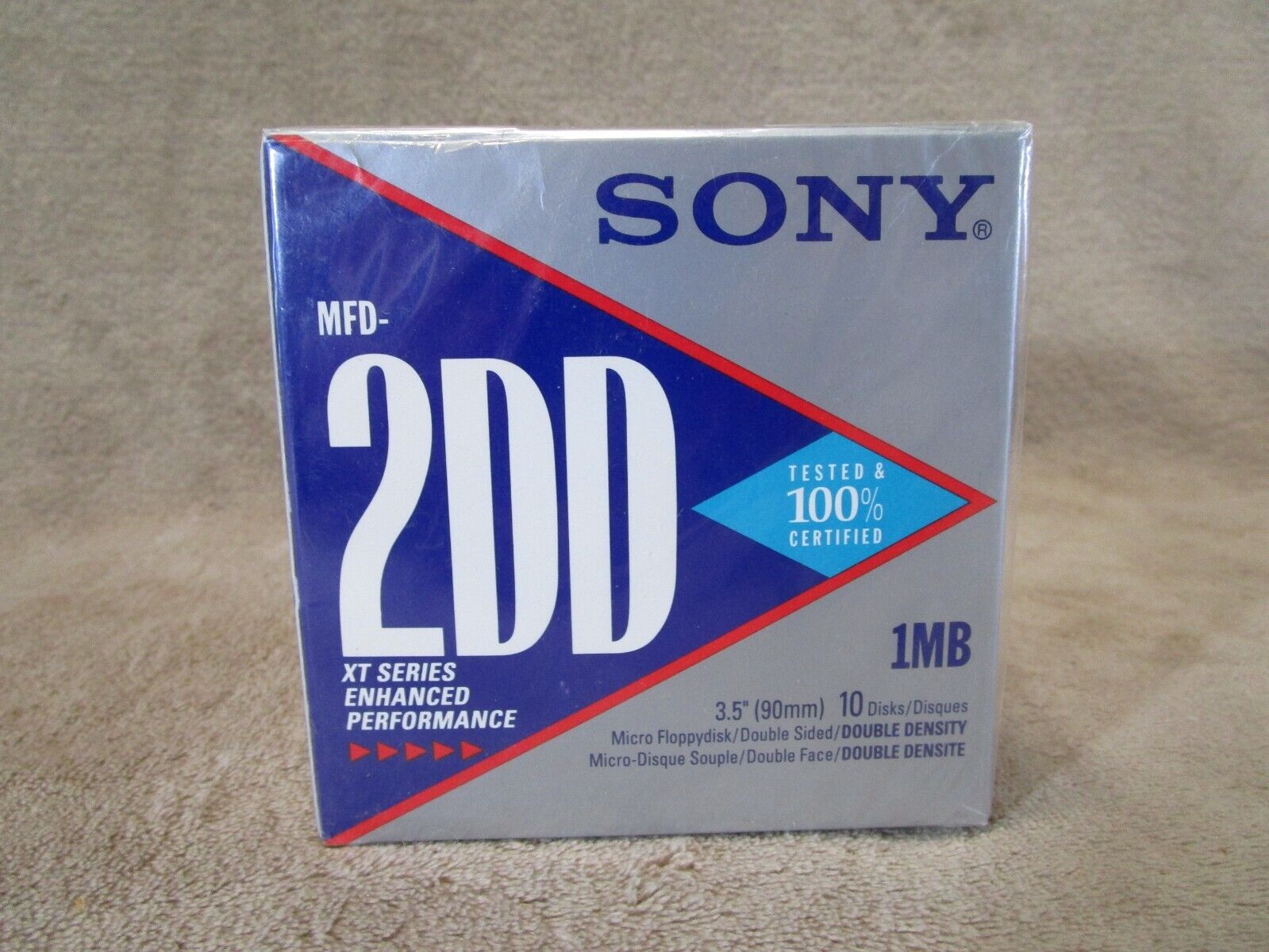Sony MFD-2DD 3.5 Inch Micro Floppydisk Double Density Set of 10 1MB Nib Sealed