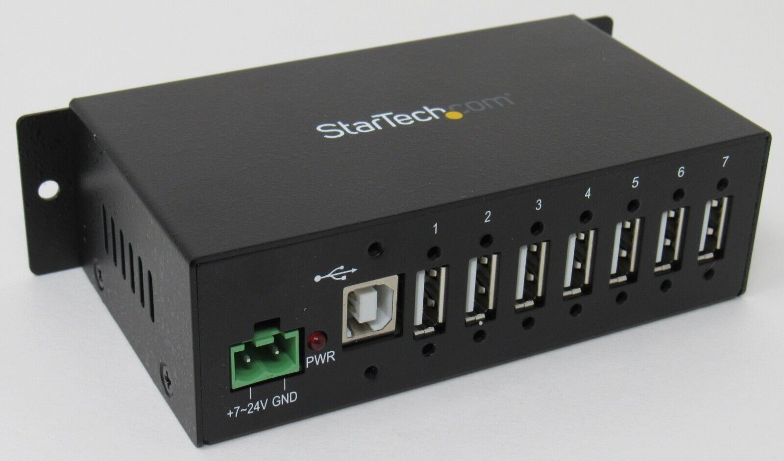NEW StarTech.com 7 Port USB 2.0 Hub (USB-A) Metal Industrial Mountable ESD/Surge