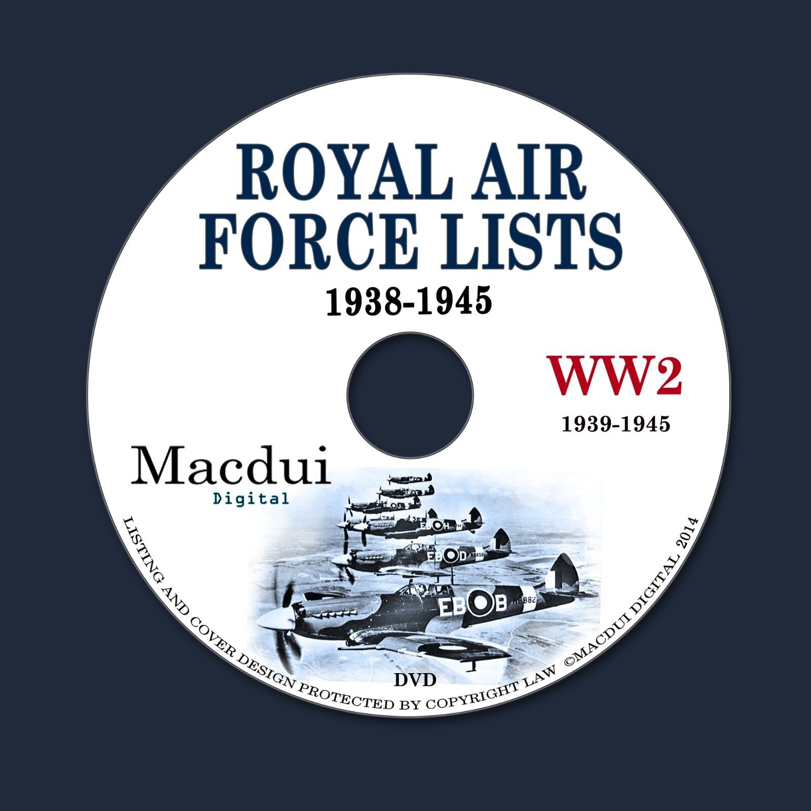 Royal Air Force Lists 1938-1945 – Vintage e-Books Collection 57 PDF on DVD WW2 