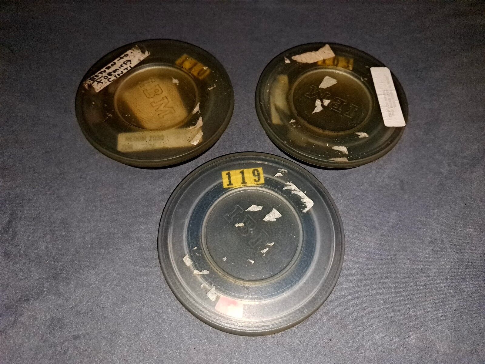 Lot of 3 IBM Corp. Data Processing Magnetic Tape Reels 6.25\