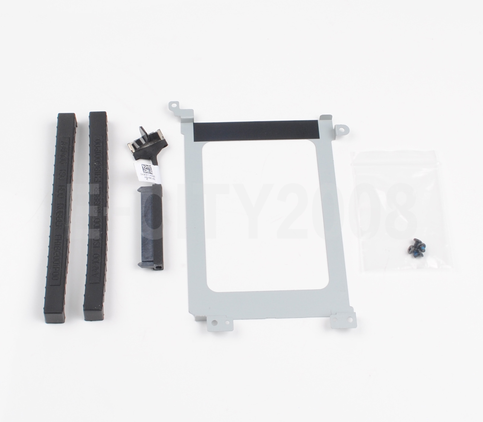 For Dell XPS 15 9570 Precision 5530 K0K71 HDD Hard Drive Cable+Caddy+Rubber Rail