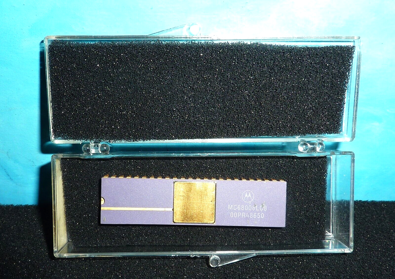 Motorola MC68008LC8 Purple Ceramic/Gold DIP Collectible Microprocessor ,