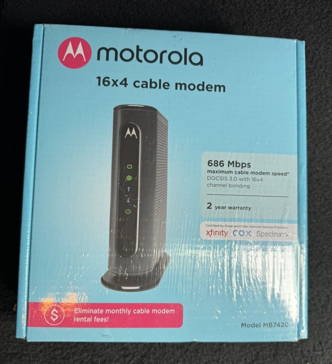 Motorola MB742010 686mbps DOCSIS 3.0 Cable Modem (New Sealed)