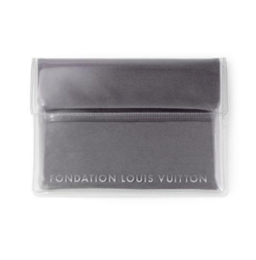 Louis Vuitton Fondation Clutch Bag iPad Tablet Case Clear Bag PVC Canvas Gray 