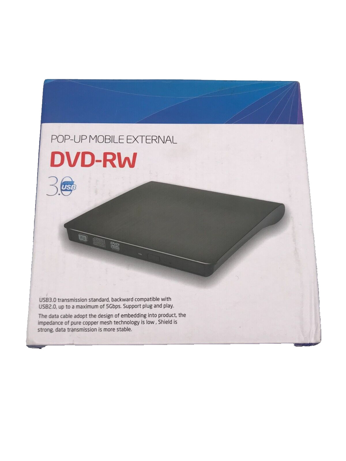 External DVD CD Drive with USB 3.0 Slim Portable Pop-Up External CD DVD 2020 New