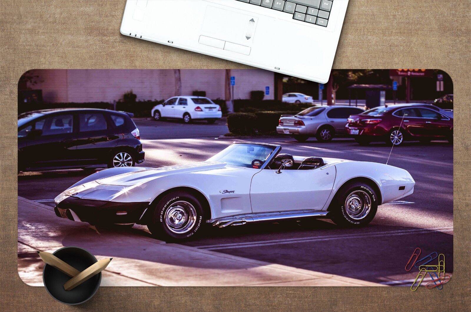3D Luxury Sports Car 205 Non-slip Office Desk Mouse Mat Large Keyboard Pad Game