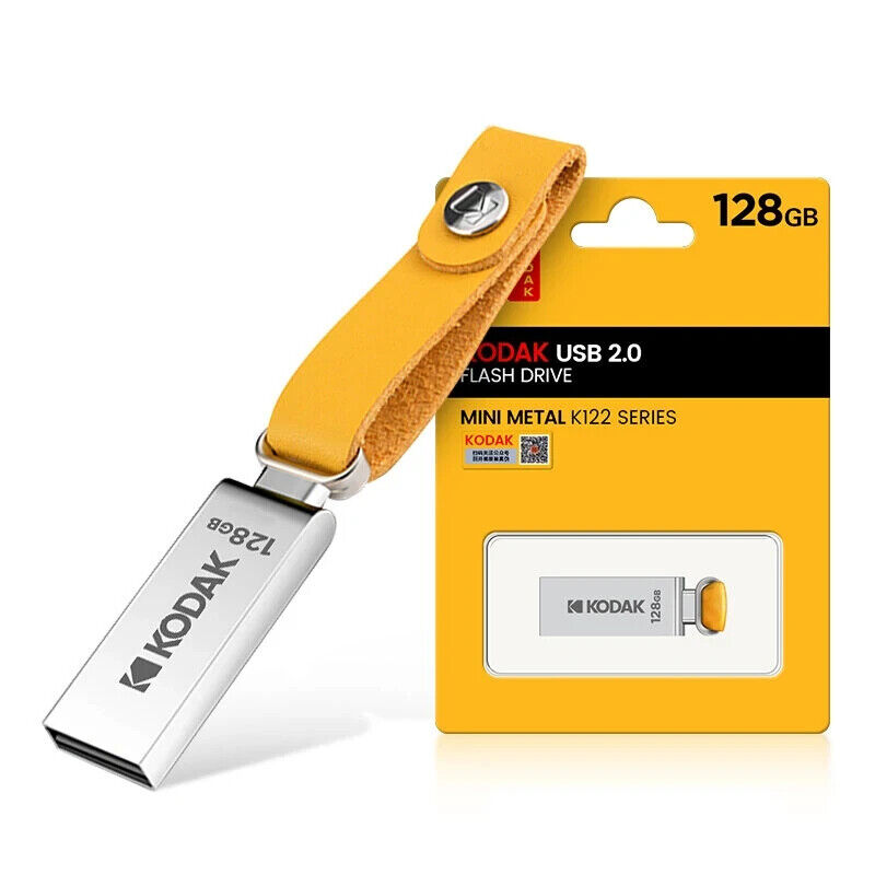 KODAK USB 2.0 Pen Drive 128 GB K122 Metal USB Flash Drive Memory New