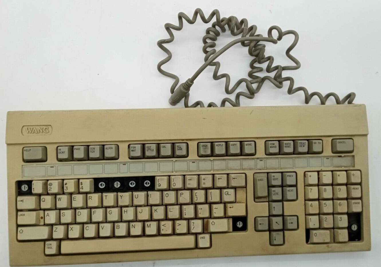 Vintage Wang 4 pin din Foam Foil Keyboard (Untested, missing keys, some dirt)