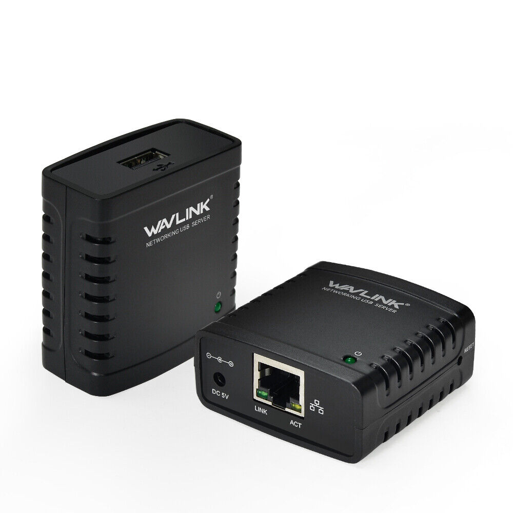 WAVLINK Networking 10 / 100Mbps Ethernet to USB 2.0 Network LPR Print Server Kit
