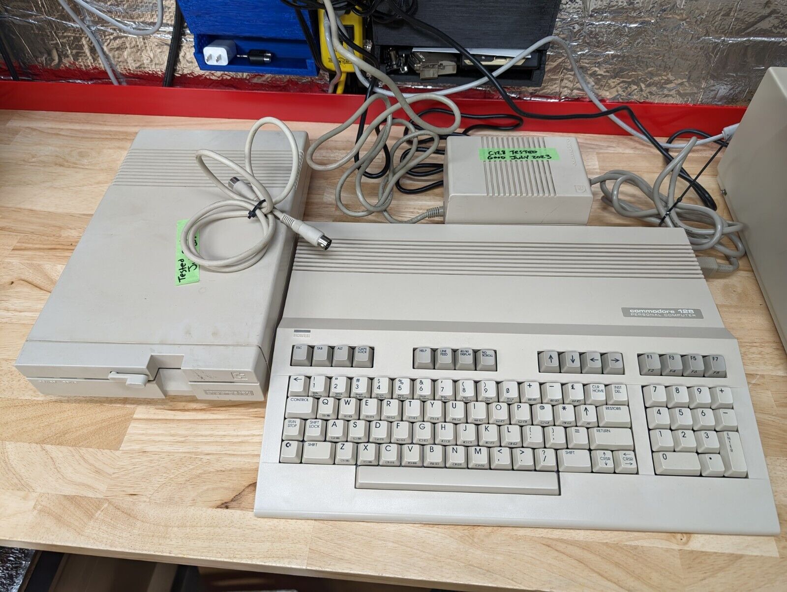 Commodore 128 Computer with Power Supply and 1571 Disk Drive