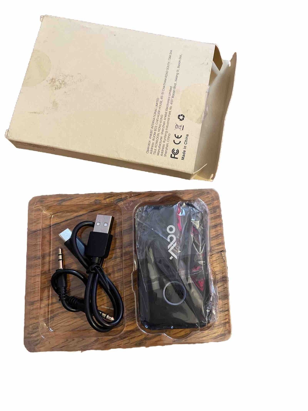 YMOO  Black Bluetooth5.3 Transmitter Receiver Wireless Audio Adapter New Openbox