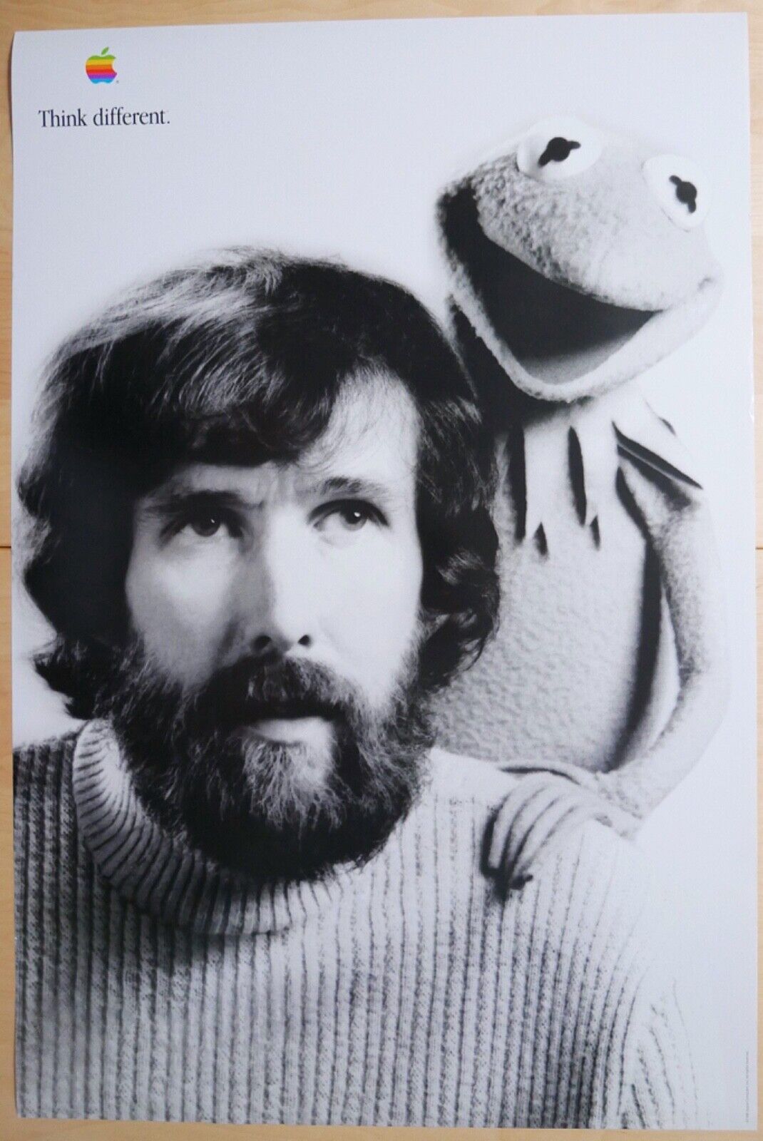 Vintage Apple Think Different Poster  - Jim Henson & Kermit