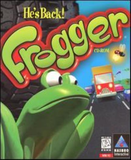 Frogger 1 PC CD help hop frog & dodge traffic cars cross street arcade game 3D
