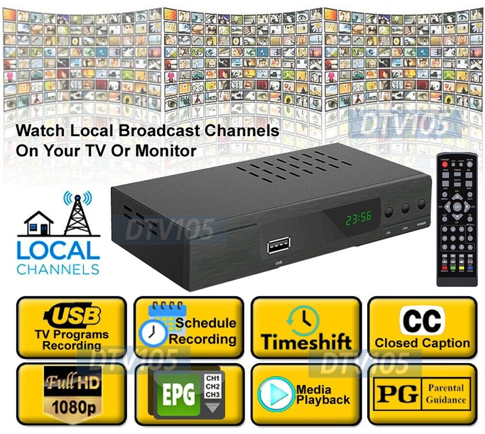 Premium Digital Aerial TV Receiver Box With Record Pause Playback Of Live TV