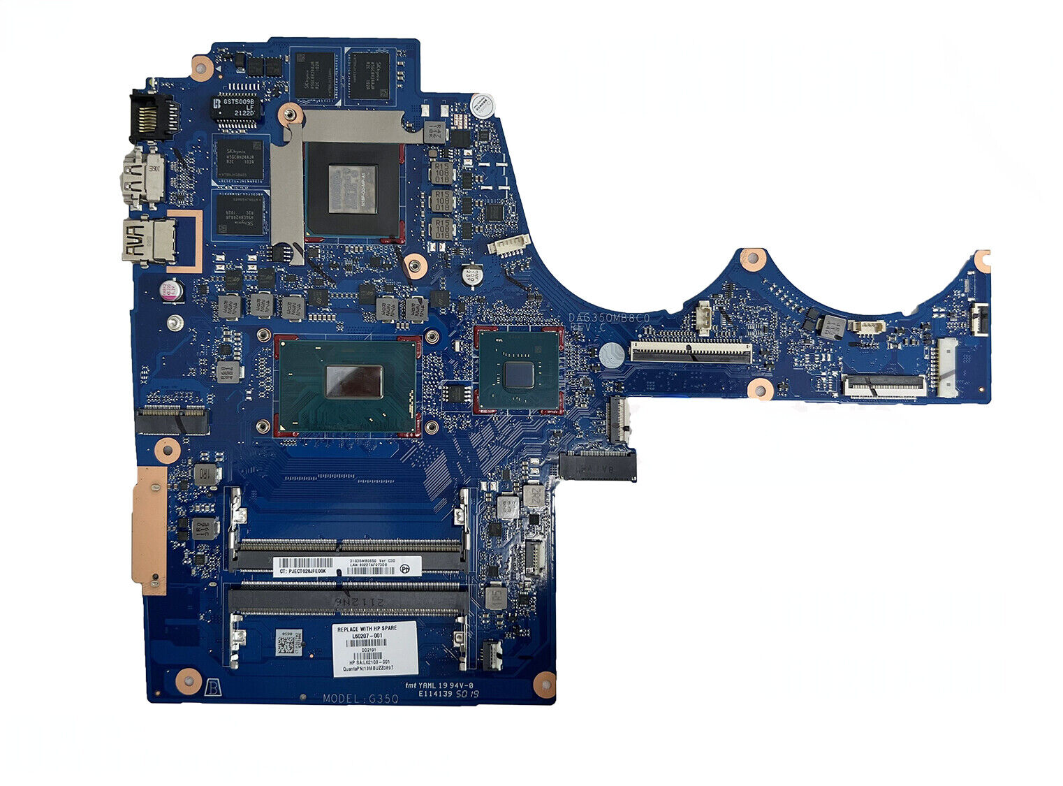 L60207-001 For HP 15-BC Laptop Motherboard i5-9300H i7-9750H GTX1650 4G HM370