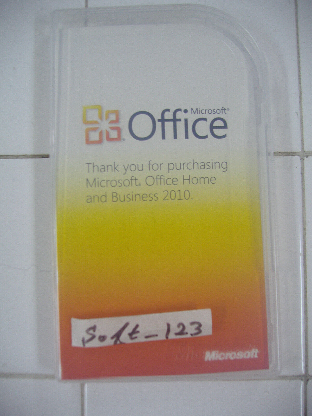 MS Microsoft Office 2010 Home and Business Product Key Card (PKC)