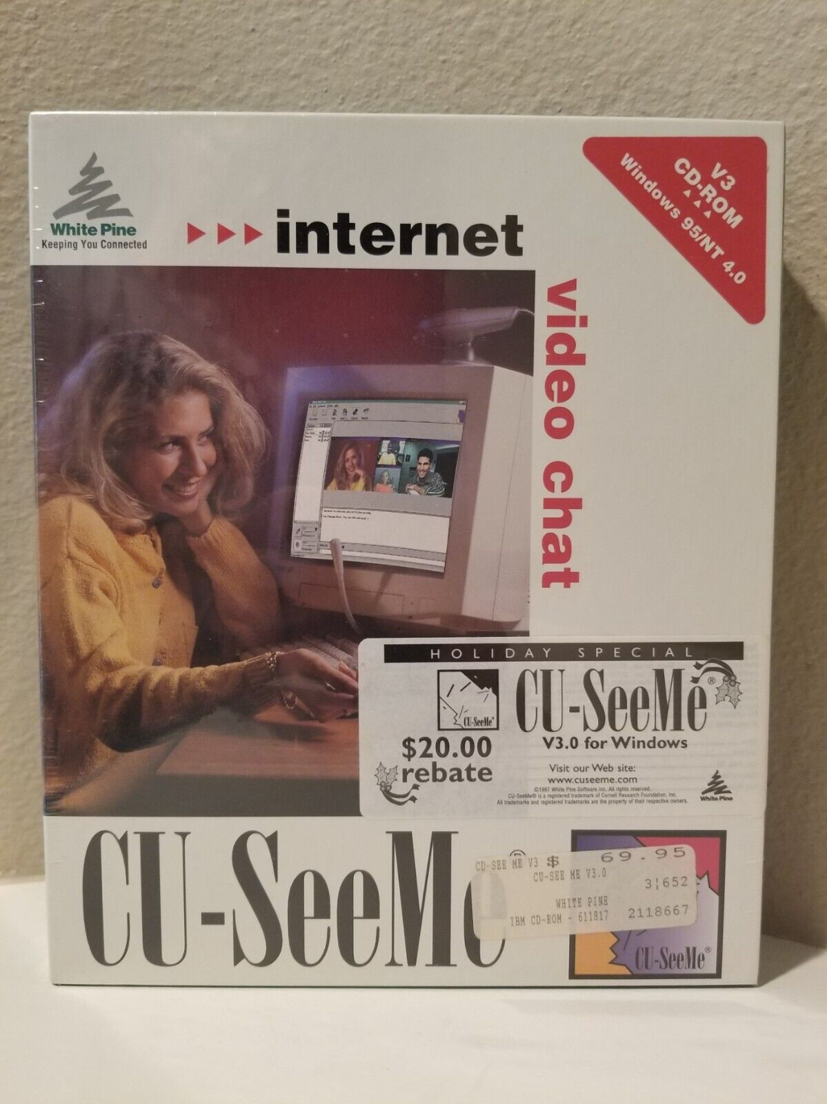 Sealed Vintage CU-SeeMe V3.0 1997 PC Video Chat Software